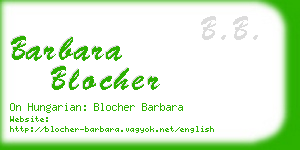 barbara blocher business card